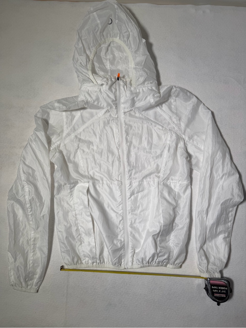 ZYIA White Women's Hooded Rain Jacket